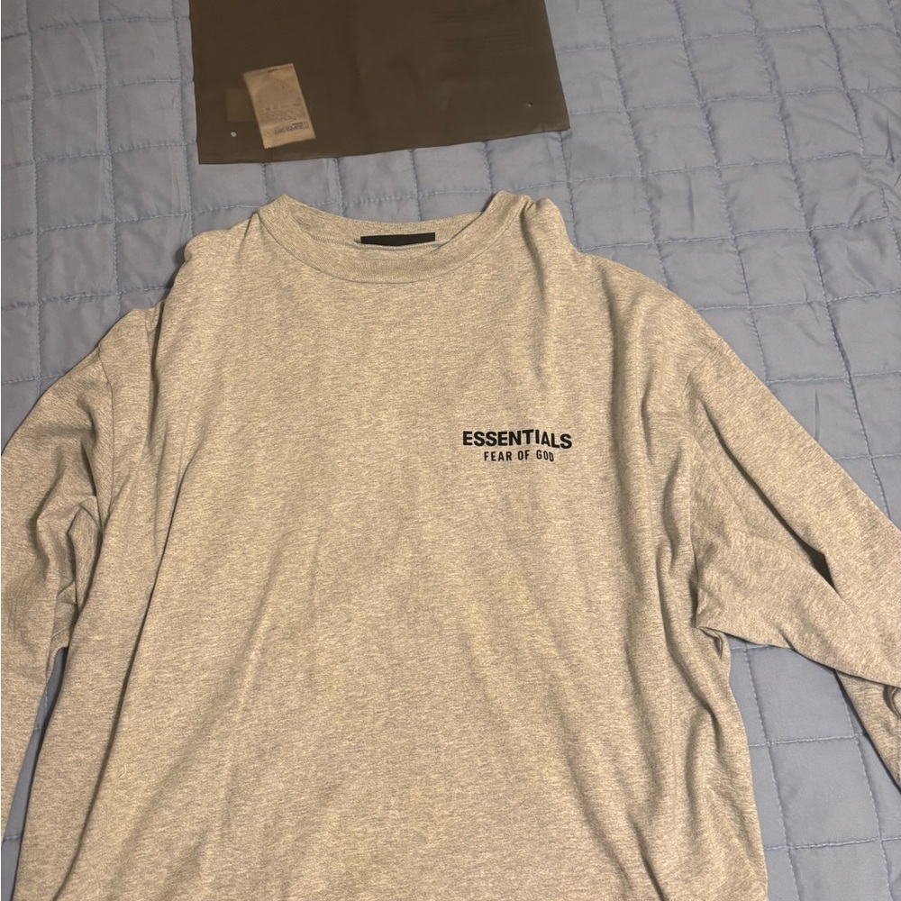 Essentials Gray Long Sleeve Tee - image 3